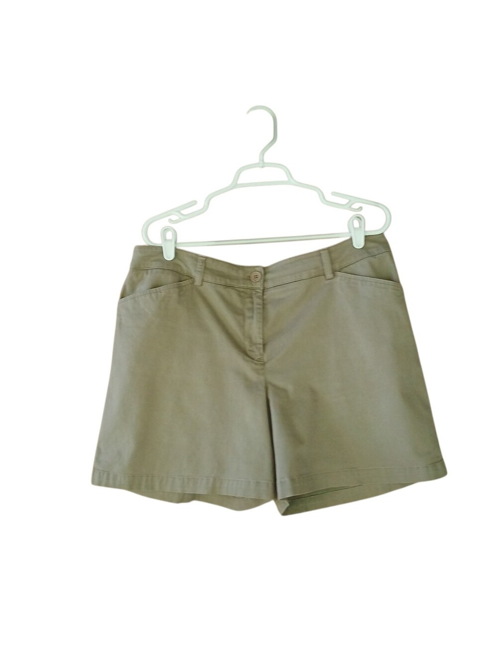 Jones New York Tan High Waisted Cotton Spandex 6" Shorts Size 16